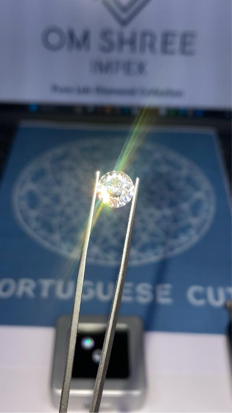 Portuguese Cut Lab Grown Diamond | Portugal Flower Cut | Diamond for Custom Engagement Ring, Pendant & Jewelry | IGI Certified (On Request)