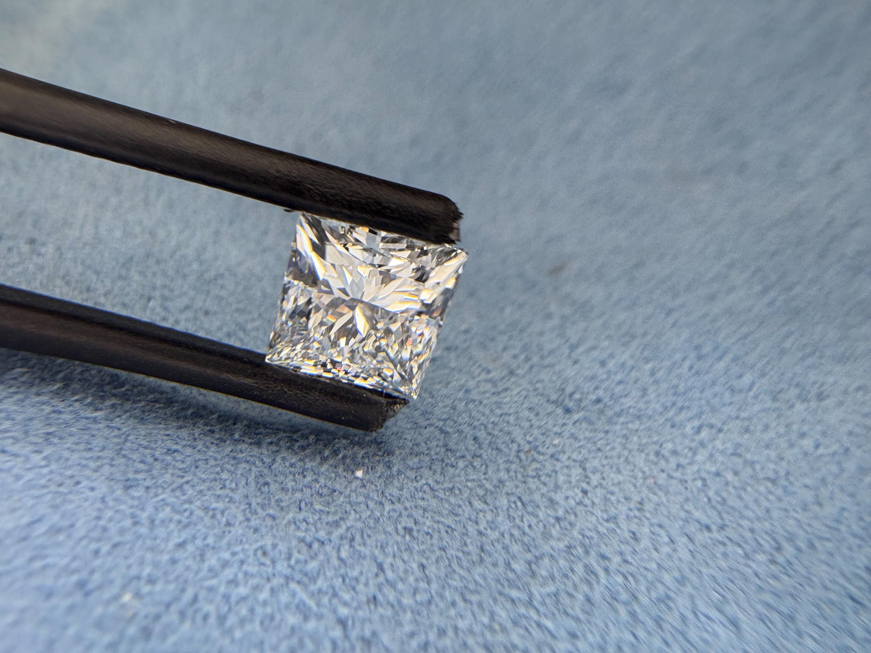Princess Cut Lab Diamond | 0.50ct - 2ct | Certified on Request | Square Diamond for For Engagement Ring, Pendant, Earrings