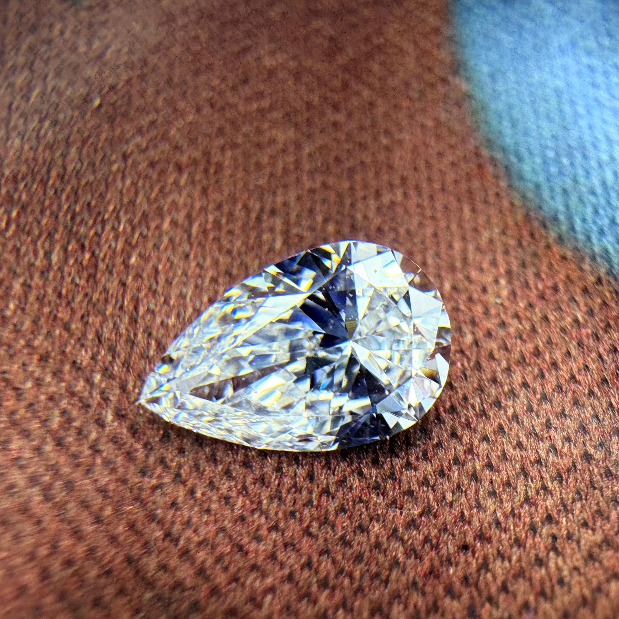Pear Shape Lab Grown Diamond | 0.50ct – 2ct | Teardrop Cut | IGI Certified on Request | Custom Jewelry Option | Ethical & Conflict-Free