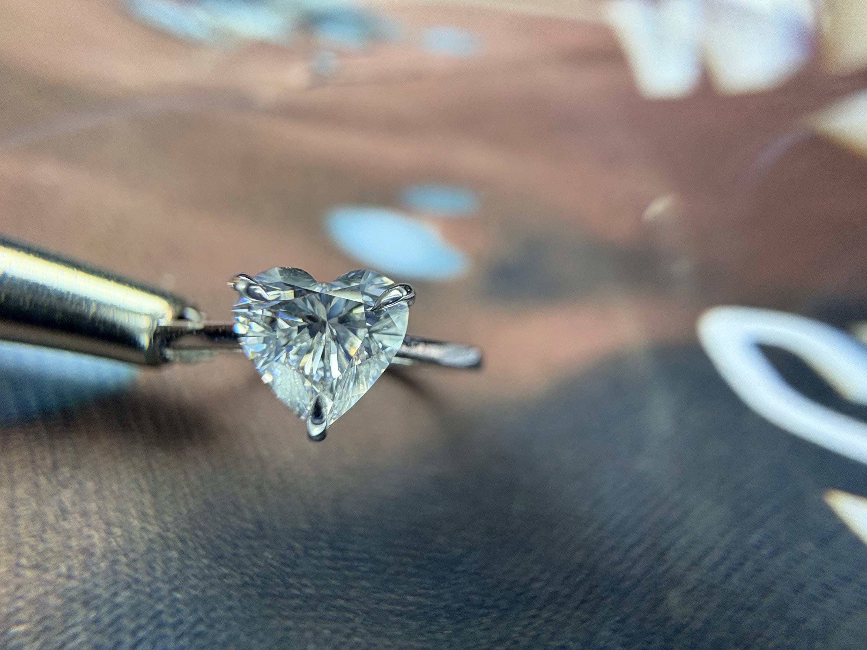 Single Solitaire Heart Diamond Ring | 925 Sterling Silver | Dainty Promise Ring | Valentine Gift | Engagement or Anniversary Ring