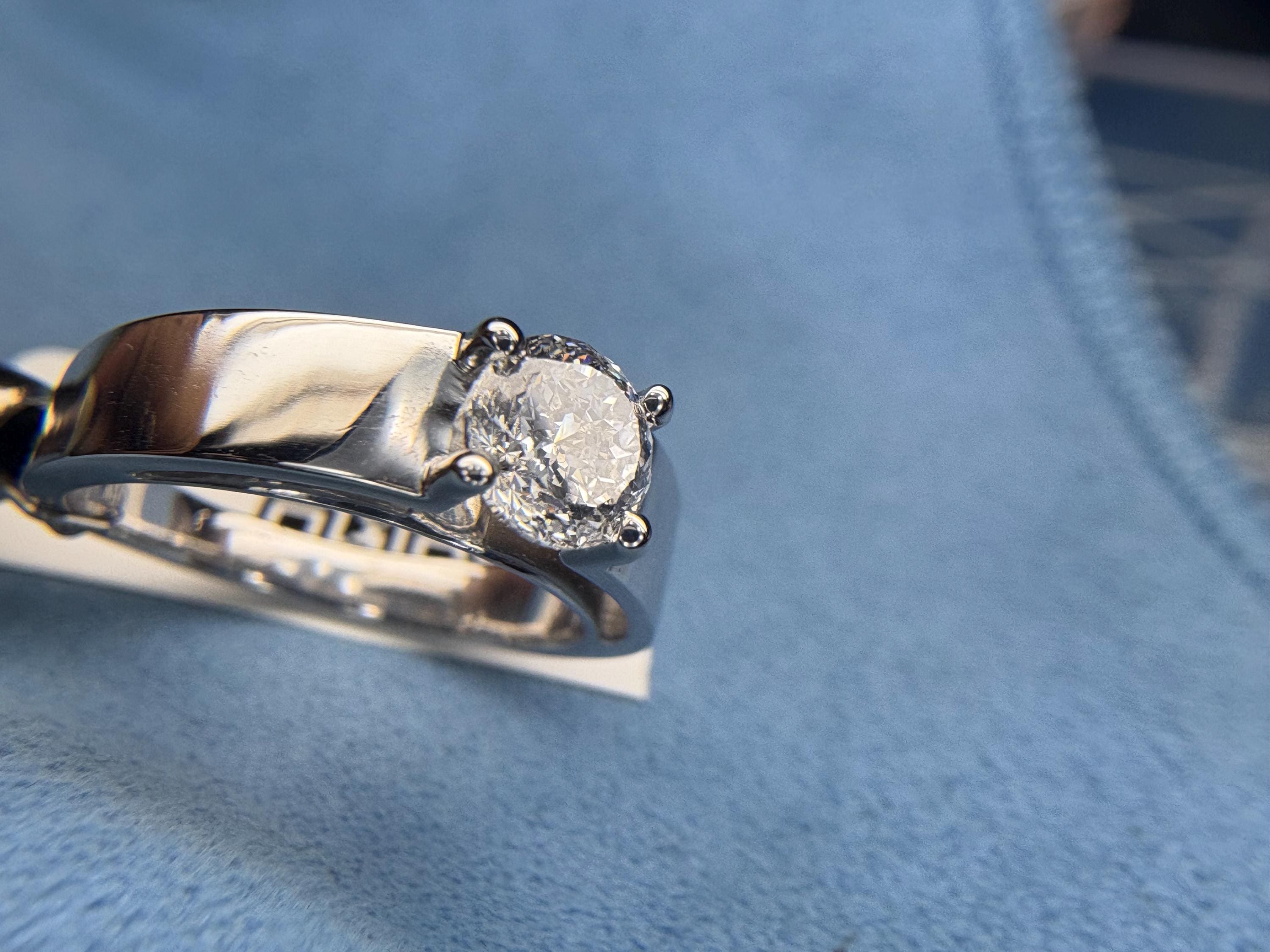 Men’s Portuguese Cut Diamond Ring | 925 Silver / Gold | Rare Lab Diamond | Engagement Ring | Gift for Him